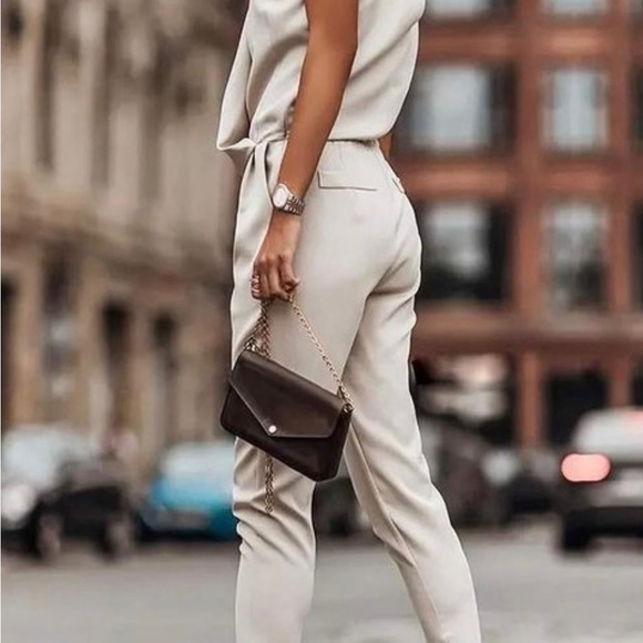 137-Cream Jumpsuit - Picture 6 of 6